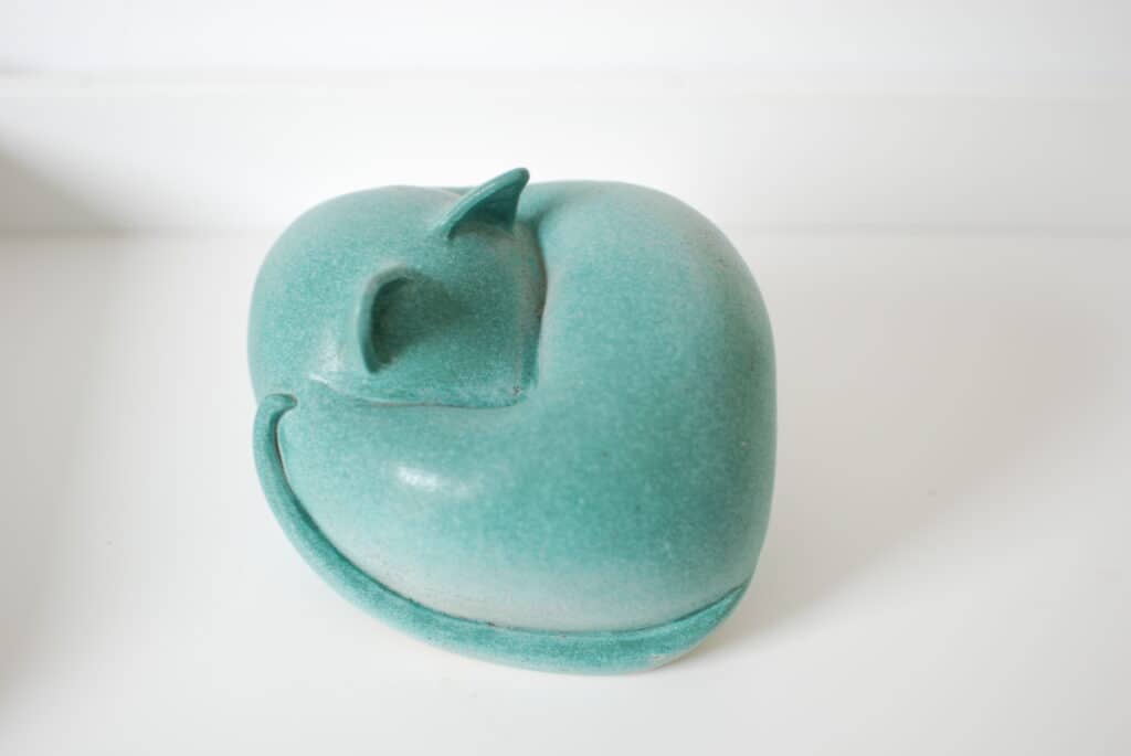 Teal pottery Cats I'm loving this month