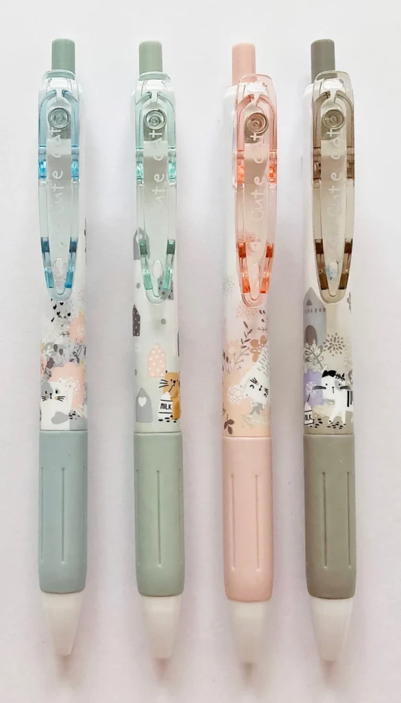 Illustrated cat pens stationery