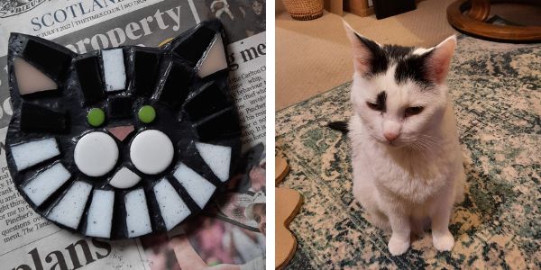 Cat memorial coaster