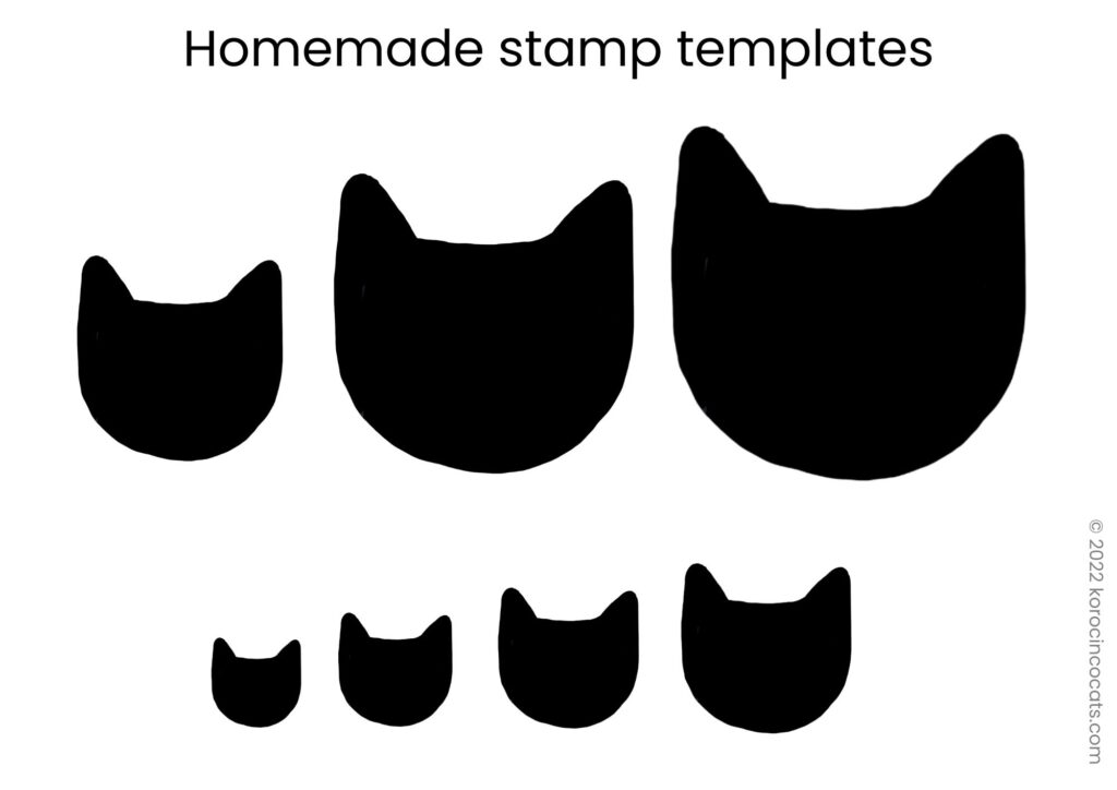 Homemade cat stamp template