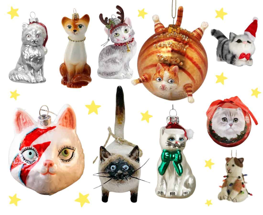 Cat themed baubles