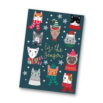 Christmas card for cat lover