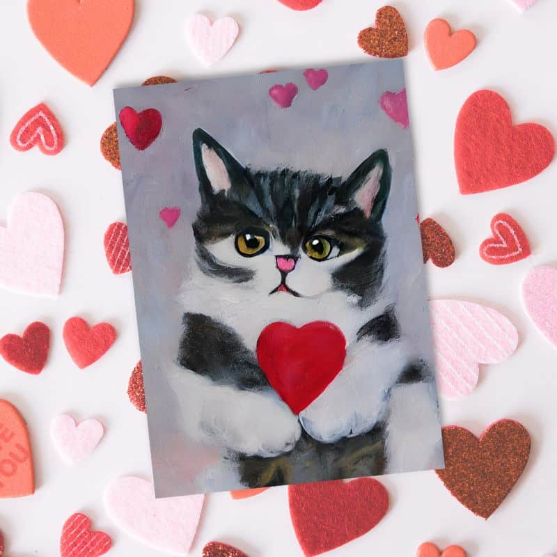 Korocincocats free cat Valentine's art