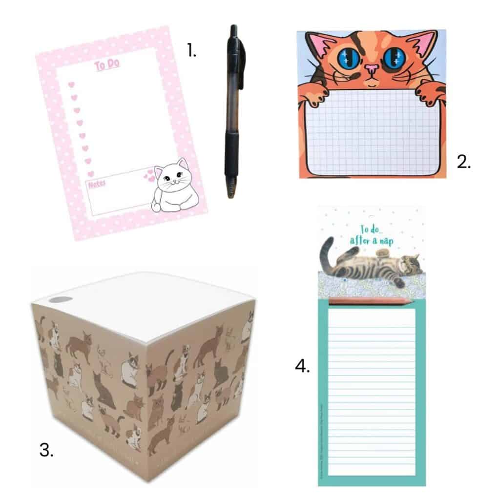 Cat themed memo pads