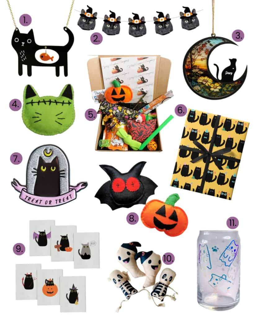 Halloween cat gifts Etsy
