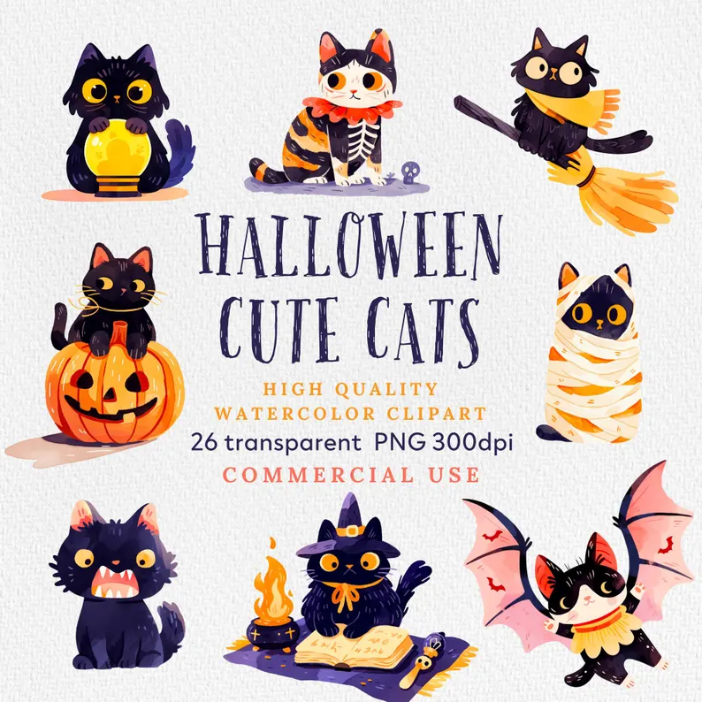 Halloween cats